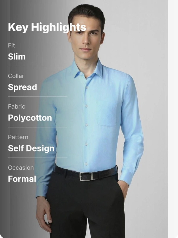 PETER ENGLAND
Men Slim Fit Self Design Spread Collar For Men - 46