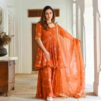 Palki Fashions
Women Viscose Rayon Kurta Sharara Dupatta
Set - 3XL