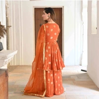 Palki Fashions
Women Viscose Rayon Kurta Sharara Dupatta
Set - 6XL