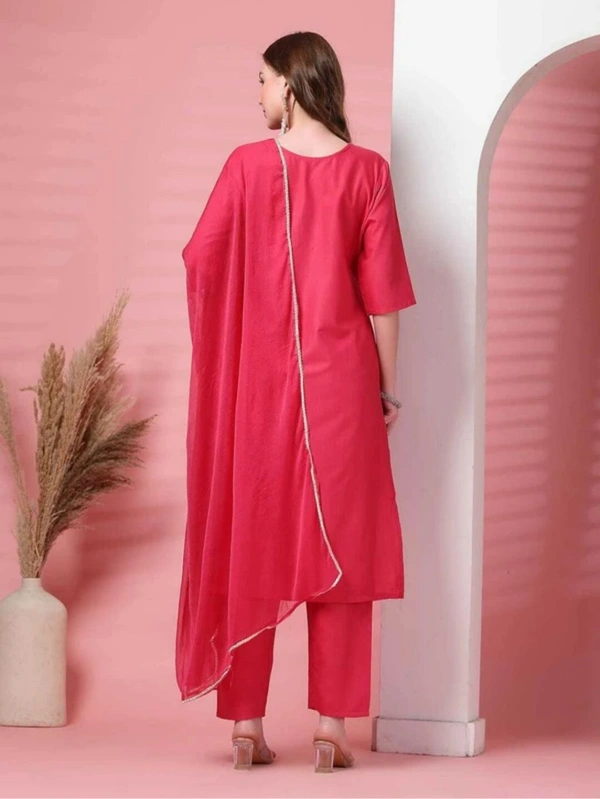 Kfashionbfc
Women Cotton Blend Kurta Pant Dupatta Set - XXL