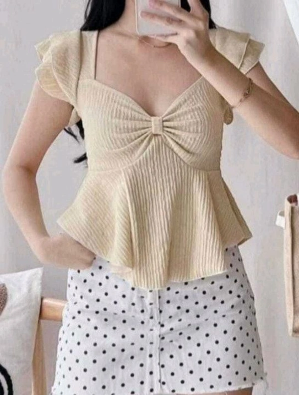 Tokyo Talkies Casual Regular Sleeves Solid Women Top - S