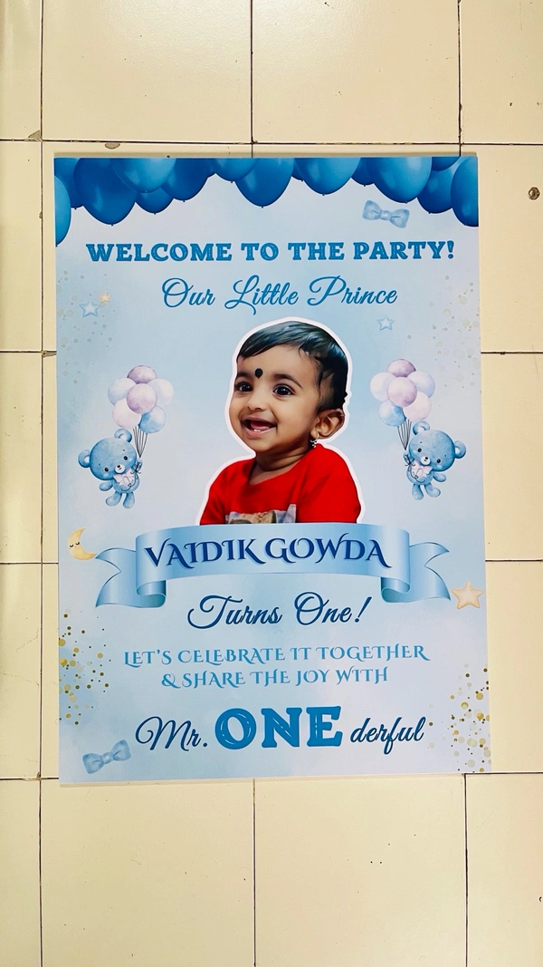 Welcome Board (Sunboard Vinyl Size 2x3 Feet)