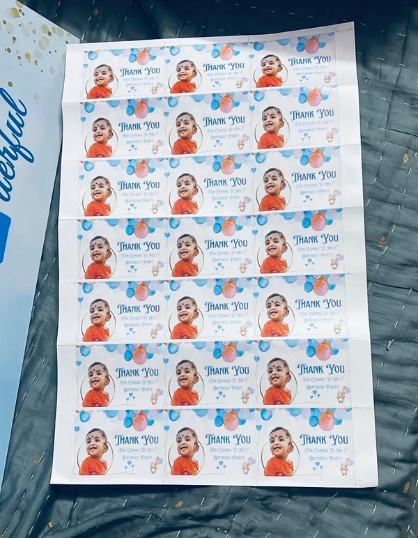 Customised Thank You Stickers 1 Sheet (20 Stickers)