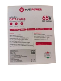 MAK Power 65 WAT Data Cable Type C - White
