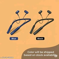 Wireless in-Ear Neckband Bluetooth Earphones with 10mm Drivers, Rich Music Experience, Above 20 Hours Playtime, Type C Fast Charging, Neckband Earphones - Blue