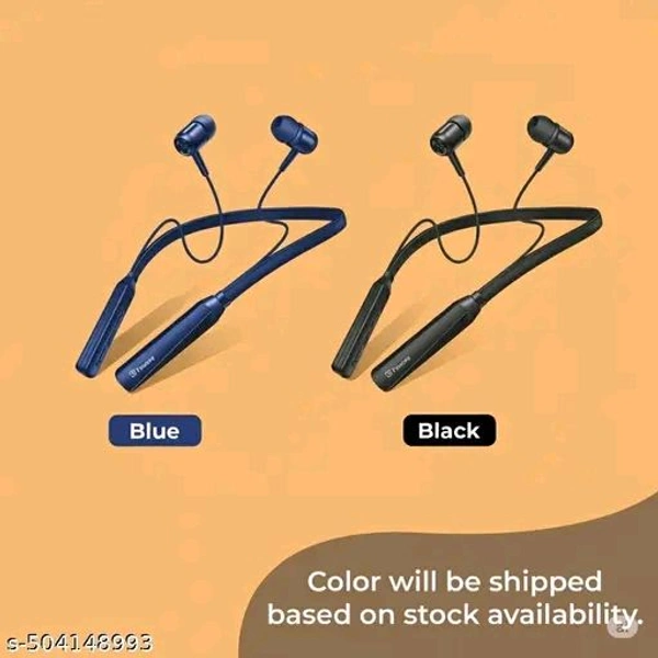 Wireless in-Ear Neckband Bluetooth Earphones with 10mm Drivers, Rich Music Experience, Above 20 Hours Playtime, Type C Fast Charging, Neckband Earphones - Blue