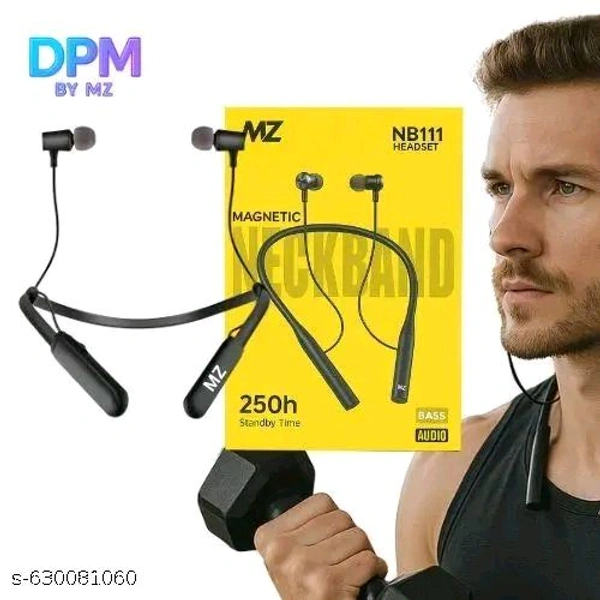 BY MZ NB111 Wireless Magnetic Neckband with 25H Playback, HD Sound & Bluetooth 5.1