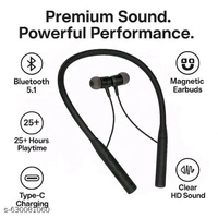 BY MZ NB111 Wireless Magnetic Neckband with 25H Playback, HD Sound & Bluetooth 5.1