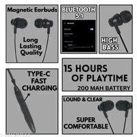 BT SPORTS Bluetooth Earphones Wireless Neckband | BT Sport Headset with Mic | 15H Playtime, Adjustable Fit, High Bass & Durable Braided Cable - Black