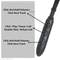 BT SPORTS Bluetooth Earphones Wireless Neckband | BT Sport Headset with Mic | 15H Playtime, Adjustable Fit, High Bass & Durable Braided Cable - Black