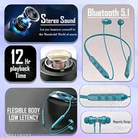 Wireless Bluetooth Neckband, Sports Neckband Earphones, Blue Neckband Earphones, Stylish Neckband for Meesho, Wireless Earphones with Mic, Long Battery Bluetooth Headset, Workout Bluetooth Neckband, Music Earphones Neckband, Premium Blue Earphones
