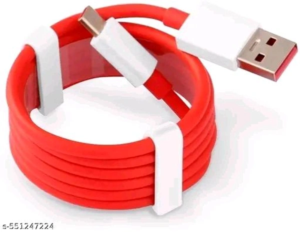 Ultra Fast 65 Watt Type-C Charger Adapter Mobile Charger, Charger for Mobile with Detachable Red & White Cable, 1 Meter Type C Cable