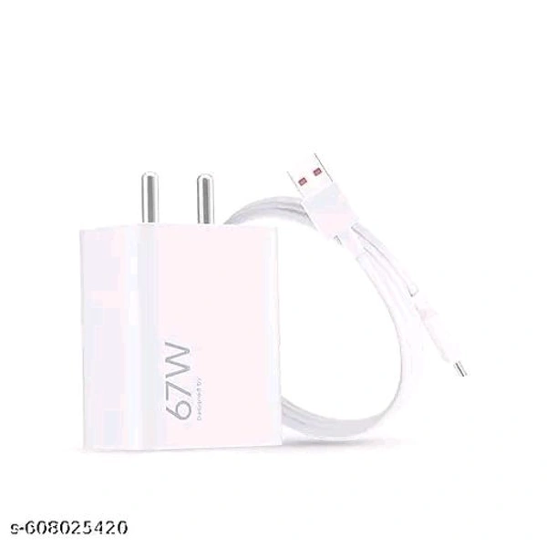 67Watt Ultra Fast Type-C Charger Adapter Like Mobile Charger | Qualcomm QC 3.0 Quick Charger with 1 Meter Type C...