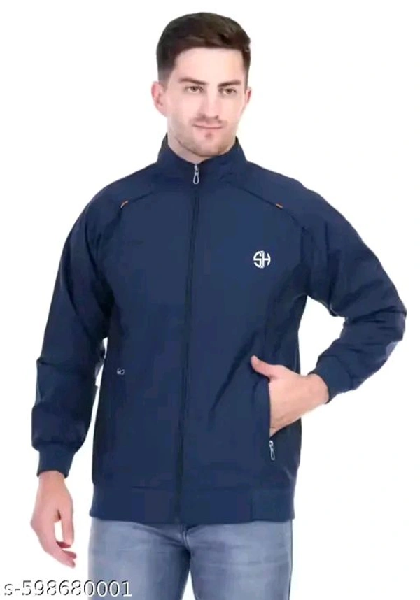 NAVY PREMIUM BIKER JACKET FOR MEN - XL