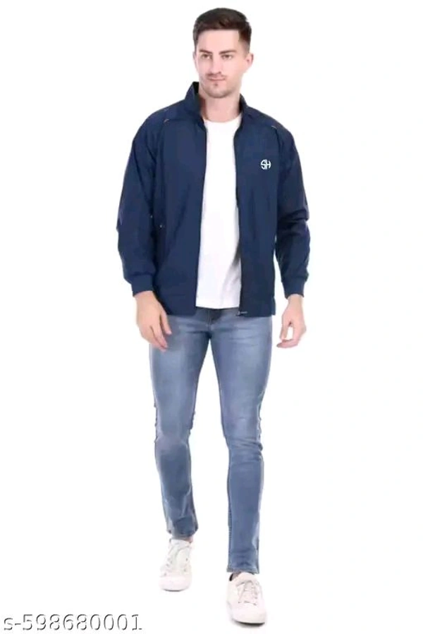 NAVY PREMIUM BIKER JACKET FOR MEN - XXL