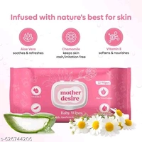 Mother’sDesire Soft Baby Wipes | Pack of 4 – 288 Wipes | Alcohool-Free, Moisturizing & Rash-Free Wipes