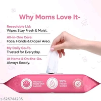 Mother’sDesire Soft Baby Wipes | Pack of 4 – 288 Wipes | Alcohool-Free, Moisturizing & Rash-Free Wipes
