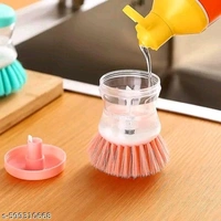 Dish\ Washbasin Cleaning Brush, Liquid Shop Dispenser, Durable Non-Scratch Bristles & Ergonomic Handle | Easy Refill | Pack Of 2
