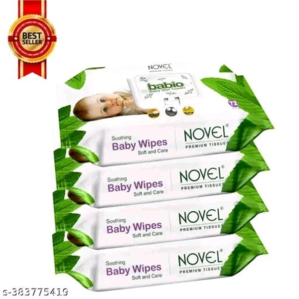 Baby Wipes 72 Sheets pack of 4/with Lid
