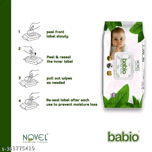 Baby Wipes 72 Sheets pack of 4/with Lid