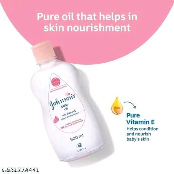 Baby Oil Johnson's Baby Oil with Vitamin E 100ml & Baby Cream 100g (Pack of 2)
