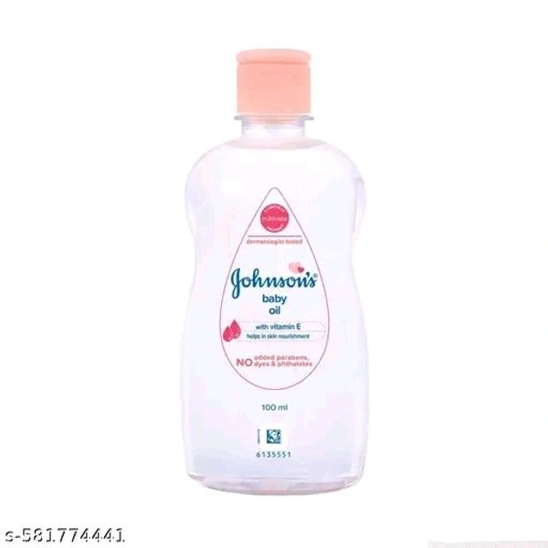 Baby Oil Johnson's Baby Oil with Vitamin E 100ml & Baby Cream 100g (Pack of 2)