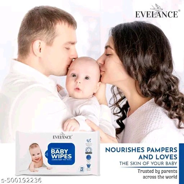 Baby Wipes 72 Sheets pack of 3/Without Lid