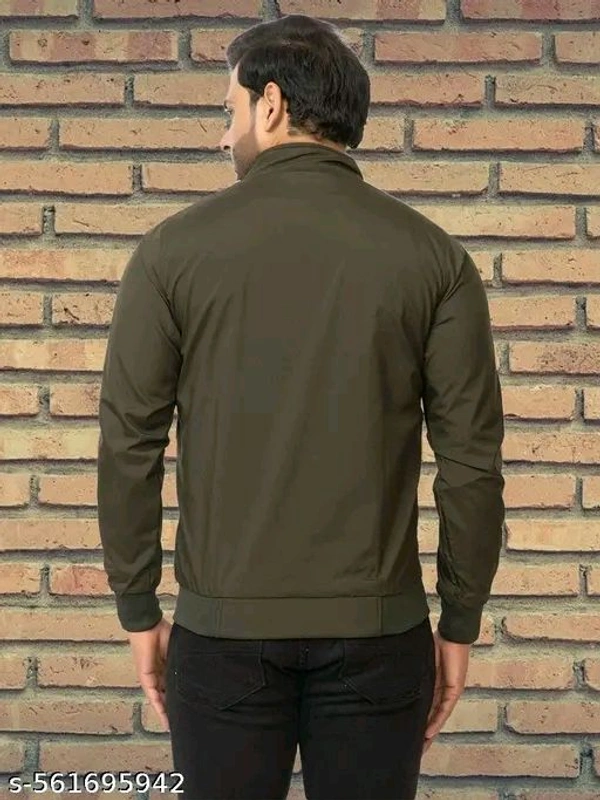 Wild Cops Casual Winter Wear Jackets For Men's Solid Wind Cheater Jacket With Zipper Ribbed Waist And Ribbed Wrist Cuffs For Perfect Fit Casual And Sports Jacket - L