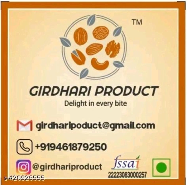 ( 100gms each )Girdhari Mix Nuts Cashew, raisins and Almonds || 300gm