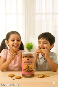 Mix Cookies | Cookies | Cookies 450g Pack of 1 - Tasty & Healthy Snack with Natural Sweetness - Best Healthy Cookies for Kids & Adults | Coconut Cookies - Premium Handmade Healthy Snack Biscuits | No Preservatives | Ideal Kids Snack, Tiffin Box Treat - 750gm Pack of 1 | Healthy Snack Biscuits