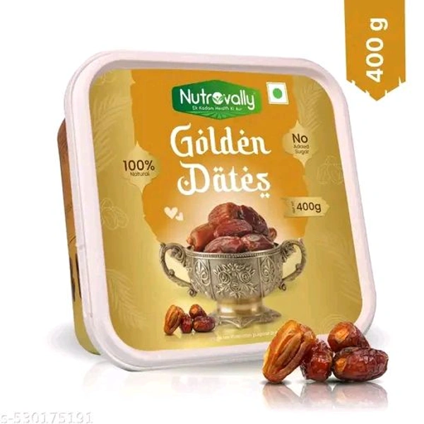 Premium Golden Dates (Rabbi)| Naturally Sweet Superfood for Energy & Digestive Health (400g)