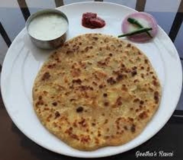 2 Pyaj Prantha + Achar + Dahi