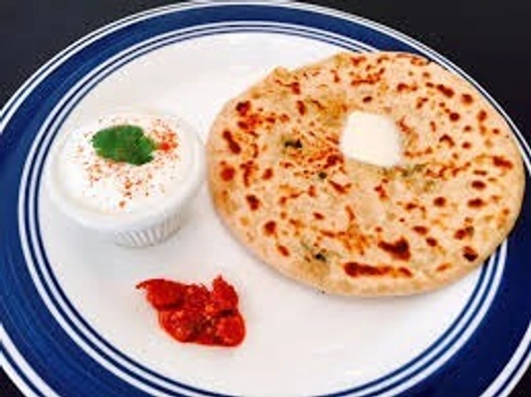 2 Gobi Prantha + Achar + Dahi