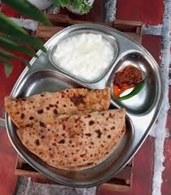2 Muli Prantha + Achar + Dahi