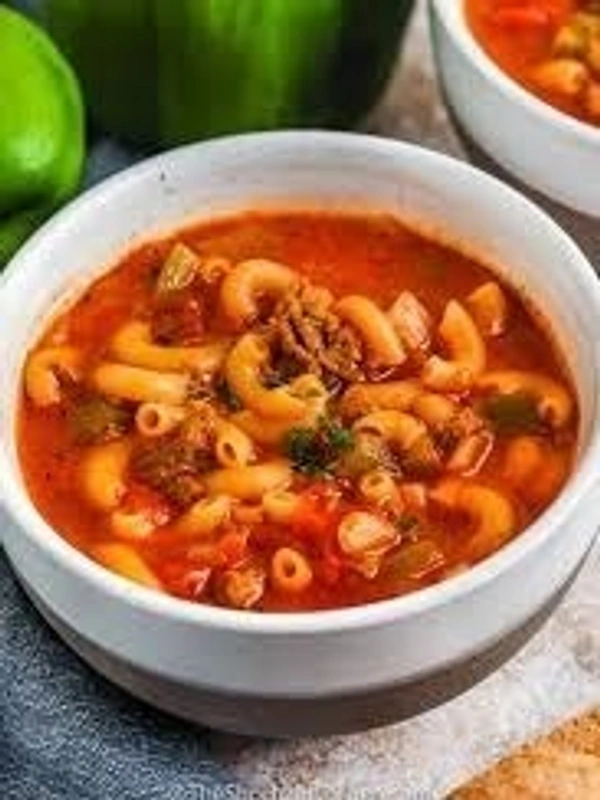 Macroni Tamato Soup {Shahi Kitchen}