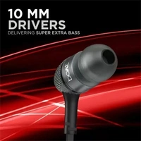 boAt Bassheads 220 Wired in Ear Earphones - Black, New