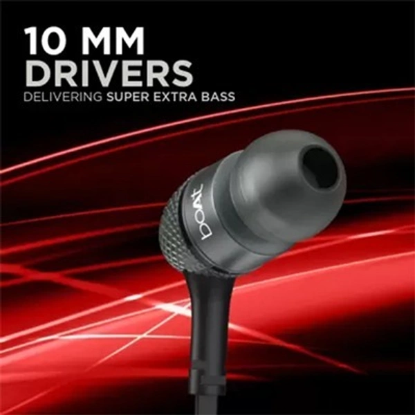 boAt Bassheads 220 Wired in Ear Earphones - Black, New