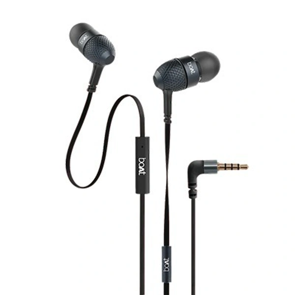 boAt Bassheads 220 Wired in Ear Earphones - Black, New