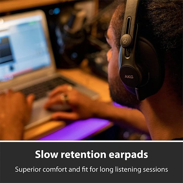 AKG K361BT Bluetooth Wireless Over Ear Headphones with Mic - Black, New