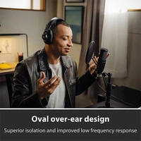 AKG K361BT Bluetooth Wireless Over Ear Headphones with Mic - Black, New