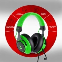 boAt Immortal IM1000D Dual Channel Gaming Headphones - Green - Green