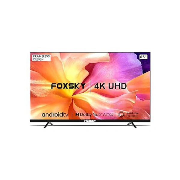 Foxsky 65FS-VS 165 cm (65 inches) 4K Ultra HD Smart LED TV - Black, New
