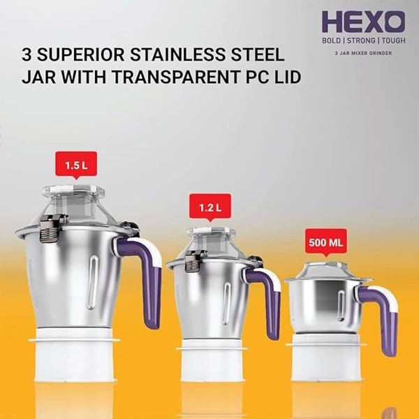 Havells Hexo 1000 watts 3 Jar Mixer Grinder