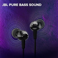 JBL C100SI Premium in Ear Wired Earphones - Black - Black