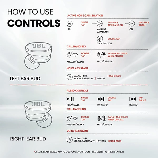 JBL Tune Buds True Wireless Earbuds With ANC - Black - Black