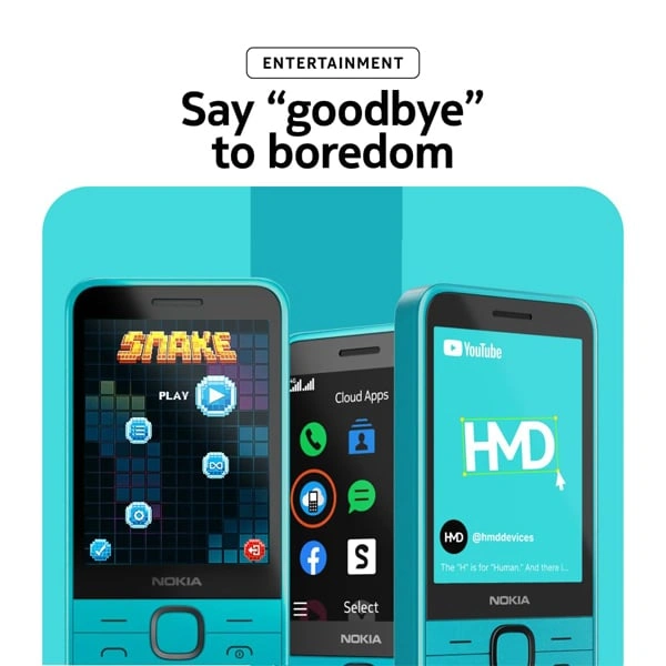 Nokia 235 4G All-New Keypad Phone with Dual SIM - Blue - Blue, New