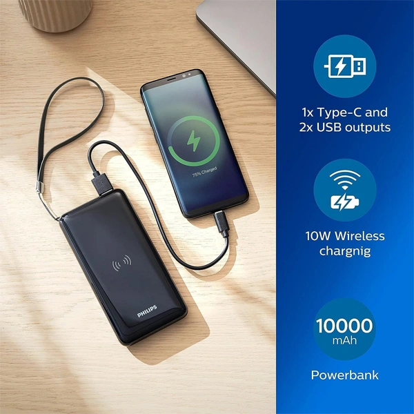 Philips 10K mAh DLP1011Q/00 Power Bank - New
