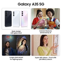 Samsung Galaxy A35 5G Mobile Phone - Awesome Lilac, 8GB RAM + 128GB Storage - Awesome Lilac, New
