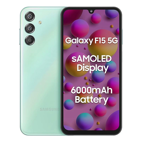 Samsung Galaxy F15 5G Mobile Phone - Jazzy Green, 6GB + 128 GB Storage - Jazzy Green, New