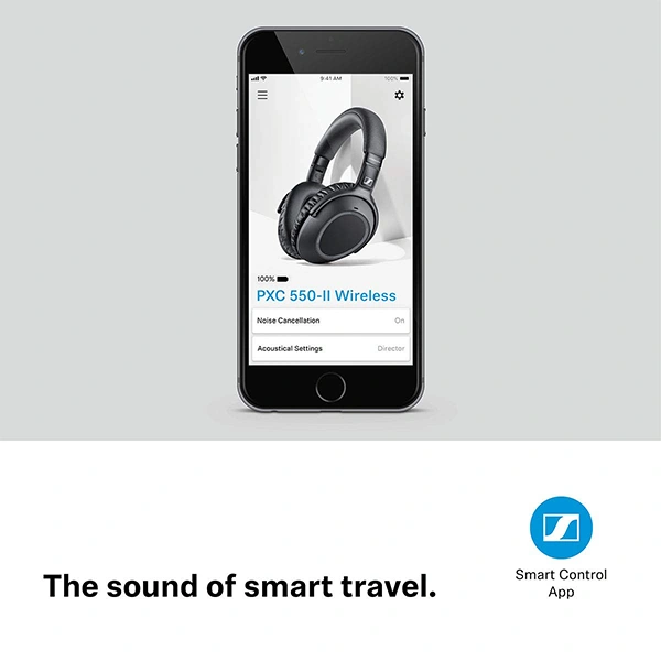 Sennheiser Consumer Audio PXC 550-II Wireless Bluetooth Over the Ear Headphone with Mic - Black, Blue, White